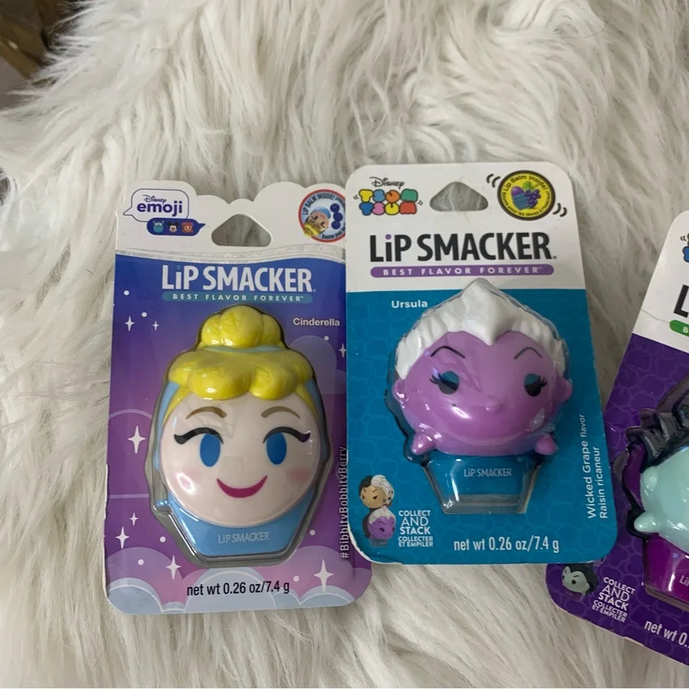 Lipsmacker Set of 3 Lipbalm Cinderella, Ursula and Maleficent